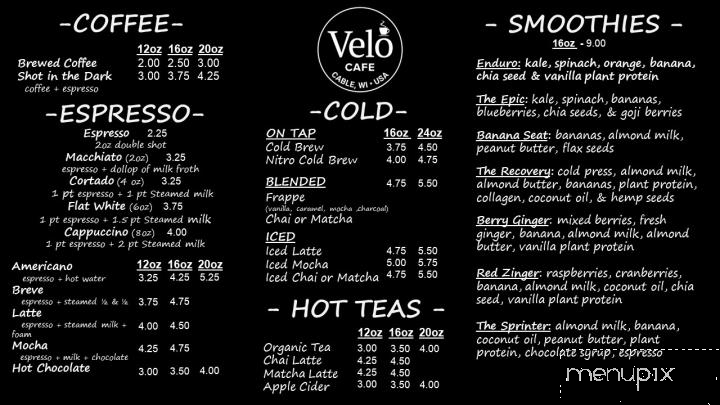 Velo Cafe - Cable, WI