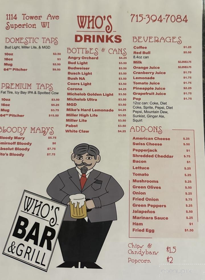 Who's Bar - Superior, WI